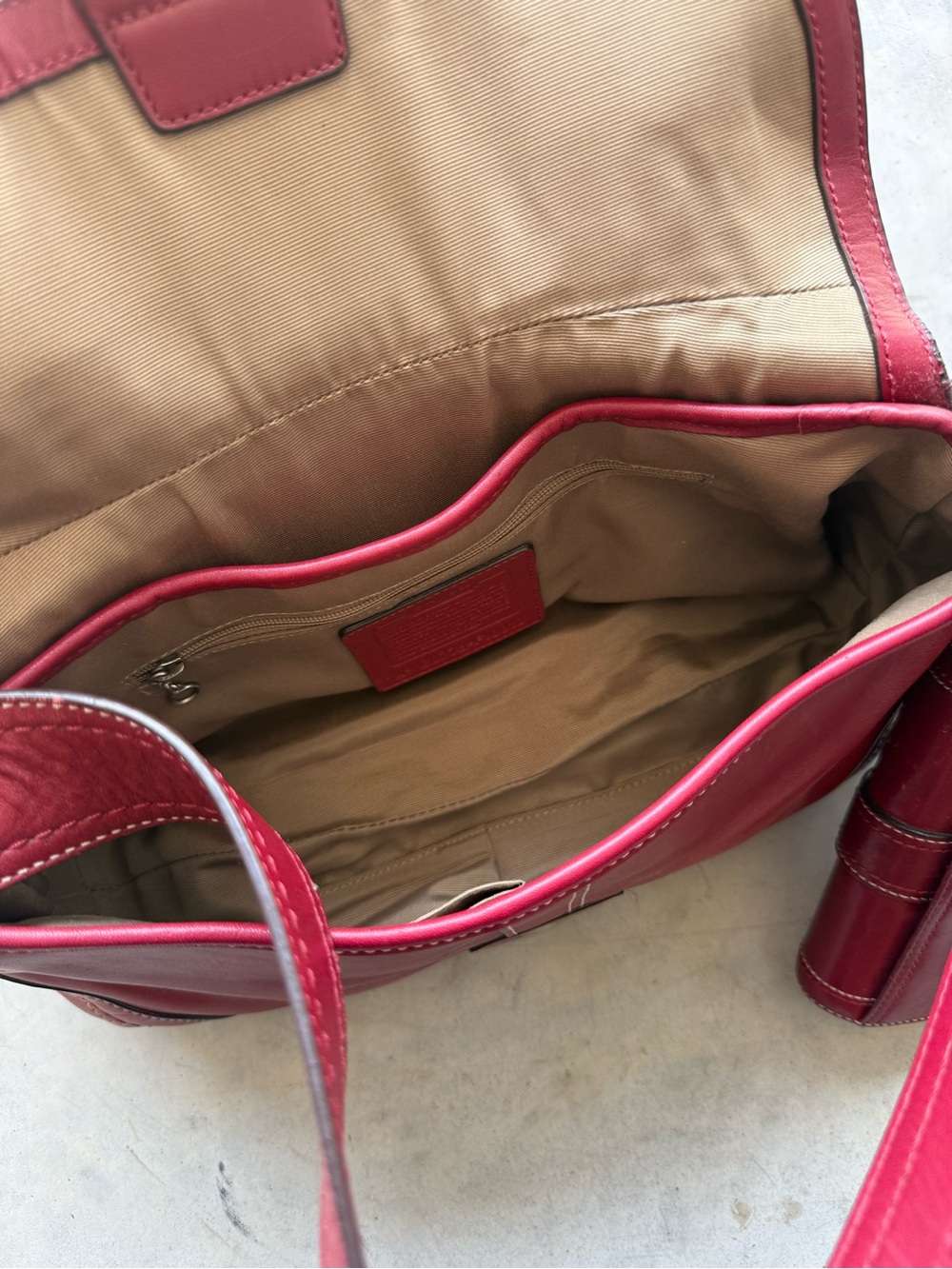 y2k coach red leather soho bag set - Picture 2 of 5